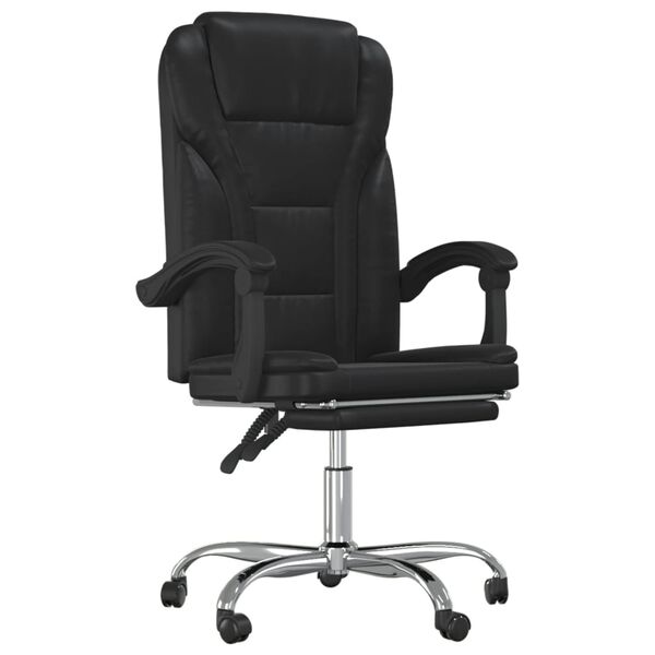 vidaXL Fauteuil inclinable de bureau noir similicuir