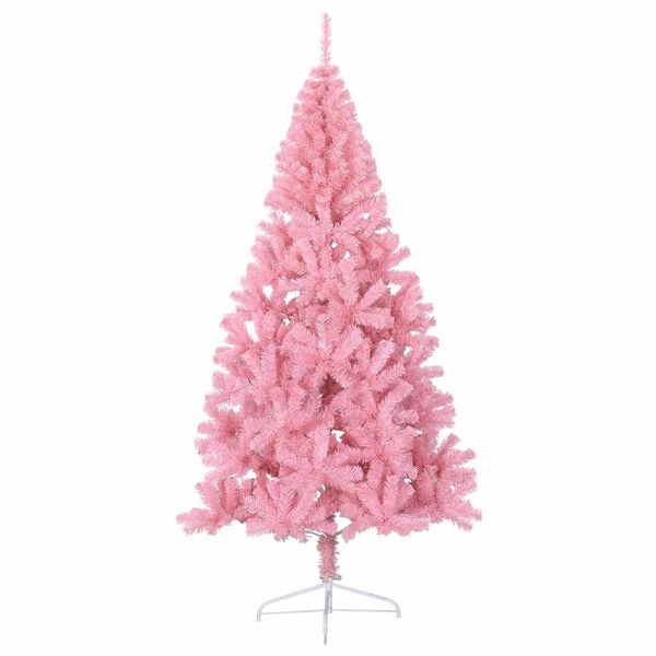 vidaXL Demi sapin de No&euml;l artificiel avec support Rose 180 cm PVC
