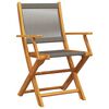vidaXL Chaises de jardin lot de 2 gris bois d'acacia et polypropyl&egrave;ne
