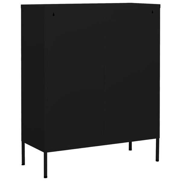 vidaXL Armoire de rangement Noir 80x35x101,5 cm Acier