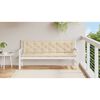 vidaXL Coussin de banc de jardin beige 200x(50+50)x7 cm tissu oxford