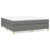 vidaXL Sommier à lattes de lit et matelas gris foncé 183x213 cm tissu