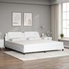 vidaXL Cadre de lit sans matelas Zadar blanc 193x203 cm similicuir