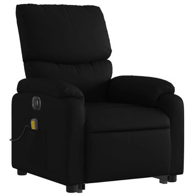 vidaXL Fauteuil inclinable de massage électrique noir similicuir