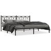 vidaXL Cadre de lit m&eacute;tal sans matelas avec t&ecirc;te de lit noir 193x203cm