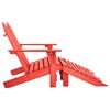 vidaXL Chaise de jardin Adirondack 2 places et pouf sapin massif Rouge