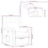 vidaXL Fauteuil inclinable de massage crème tissu