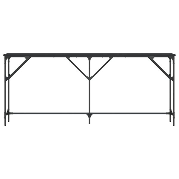 vidaXL Table console noir 180x23x75 cm bois d'ing&eacute;nierie