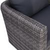 vidaXL Salon de jardin 7 pcs et coussins et oreillers R&eacute;sine tress&eacute;e