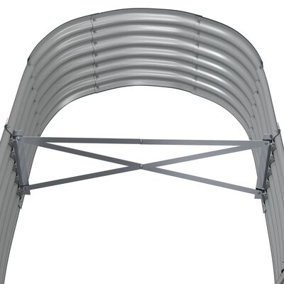 vidaXL Lit surélevé de jardin Acier enduit de poudre 152x80x36 cm gris