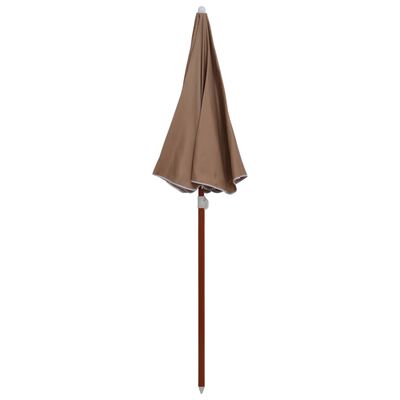 vidaXL Parasol avec mât en acier 180 cm Taupe