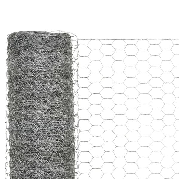 vidaXL Grillage pour voli&egrave;re Acier galvanis&eacute; 25x1,2 m Argent&eacute;