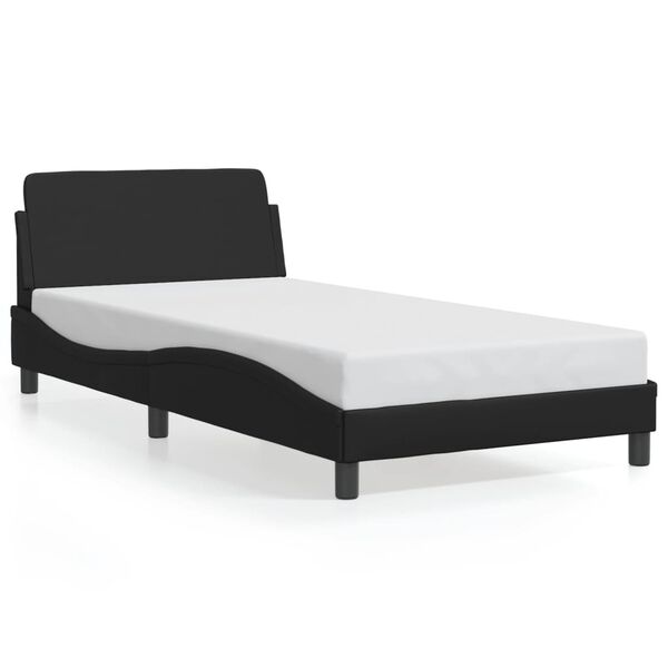 vidaXL Cadre de lit Dover noir 100x203 cm similicuir