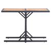 vidaXL Table de jardin Noir Bois d'acacia solide et r&eacute;sine tress&eacute;e