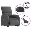 vidaXL Fauteuil inclinable de massage électrique gris foncé tissu