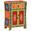 vidaXL Buffet peint à la main 54x30x74 cm bois massif de manguier