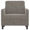 vidaXL Fauteuil Gris clair 60 cm Velours