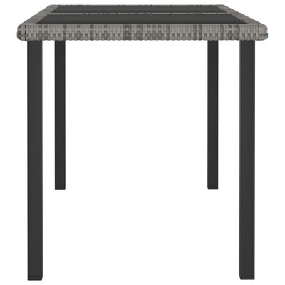 vidaXL Table à dîner de jardin Gris 140x70x73 cm Résine tressée