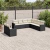 vidaXL Salon de jardin 9 pcs avec coussins noir r&eacute;sine tress&eacute;e