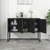 vidaXL Buffet Noir 105x35x75 cm Acier