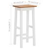 vidaXL Tabourets de bar lot de 2 bois de ch&ecirc;ne solide