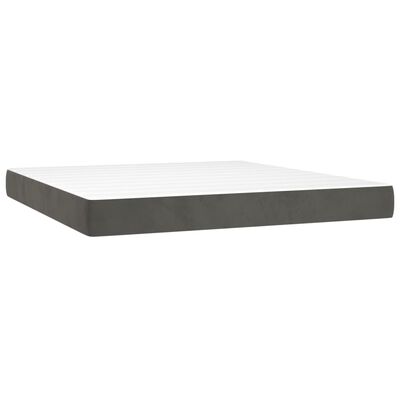 vidaXL Matelas de lit à ressorts ensachés 183x213x20 cm velours