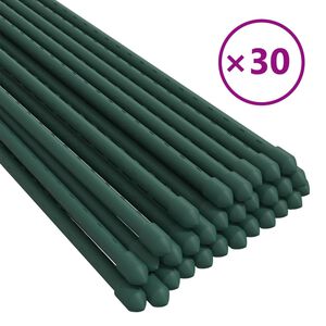 vidaXL Piquets pour plantes de jardin 30 pcs vert 60 cm acier
