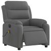 vidaXL Fauteuil inclinable de massage &eacute;lectrique gris fonc&eacute; tissu