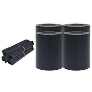 vidaXL &Eacute;crans d'intimit&eacute; de jardin 4 pcs PVC 35x0,19 m Gris fonc&eacute; mat