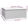vidaXL Table de basse de jardin gris 60x60x30 cm r&eacute;sine tress&eacute;e verre