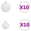 vidaXL Sapin de No&euml;l artificiel articul&eacute; 300 LED et boules 210 cm