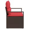 vidaXL Canap&eacute; de jardin avec coussin 120 x 62 x 69 cm polyrotin