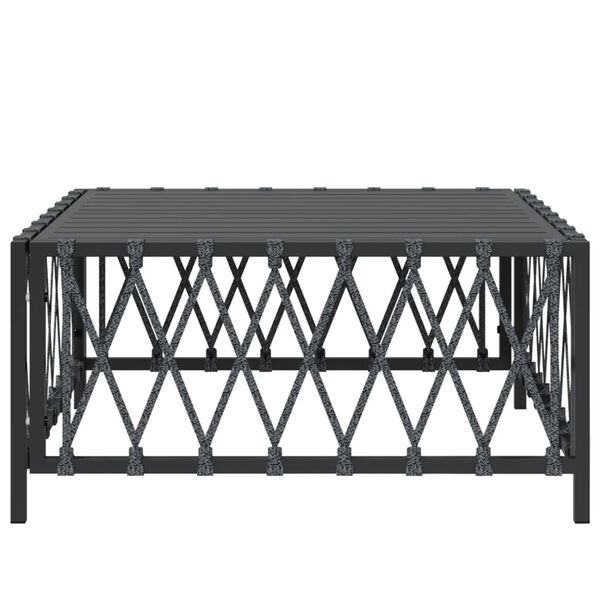 vidaXL Table de jardin anthracite 70x70x34 cm tissu tiss&eacute;