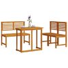 vidaXL Ensemble bistro de jardin 3 pcs Marron Bois d'Acacia Massif