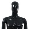 vidaXL Mannequin homme corps complet base verre Noir brillant 185 cm