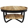 vidaXL Table basse Bois massif de manguier brut 65x32 cm