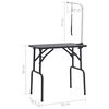 vidaXL Table de toilettage réglable pour chiens avec 1 boucle