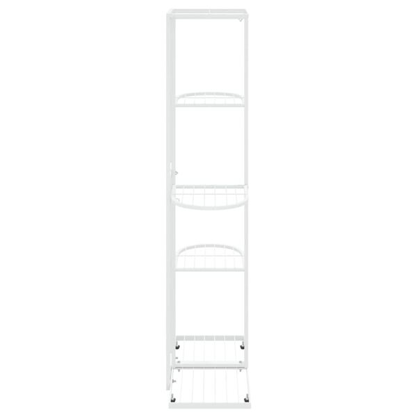 vidaXL Support pour plantes 5 niveaux 43x22x98 cm Blanc M&eacute;tal