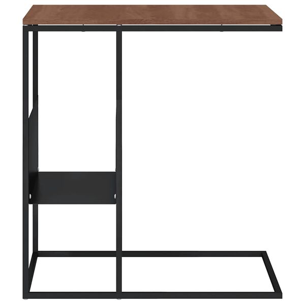vidaXL Table d'appoint Noir 55x36x59,5 cm Bois d'ing&eacute;nierie