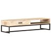 vidaXL Table basse Blanc 117x50x30 cm Bois d'acacia solide