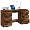 vidaXL Bureau Chêne fumé 140x50x77 cm Bois d'ingénierie