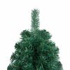 vidaXL Demi-arbre de No&euml;l artificiel pr&eacute;-&eacute;clair&eacute; et boules vert 120 cm