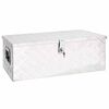 vidaXL Bo&icirc;te de rangement Argent&eacute; 80x39x30 cm Aluminium