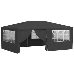 vidaXL Tente de r&eacute;ception et parois lat&eacute;rales 4x6 m Anthracite 90 g/m&sup2;