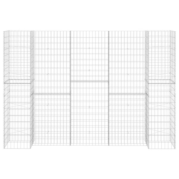 vidaXL Jardini&egrave;re &agrave; gabion en H Fil d'acier 260x40x180 cm