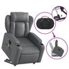 vidaXL Fauteuil inclinable de massage électrique gris similicuir