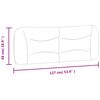 vidaXL Coussin de tête de lit Hvar blanc 137 cm similicuir