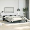 vidaXL Cadre de lit sans matelas noir queen similicuir