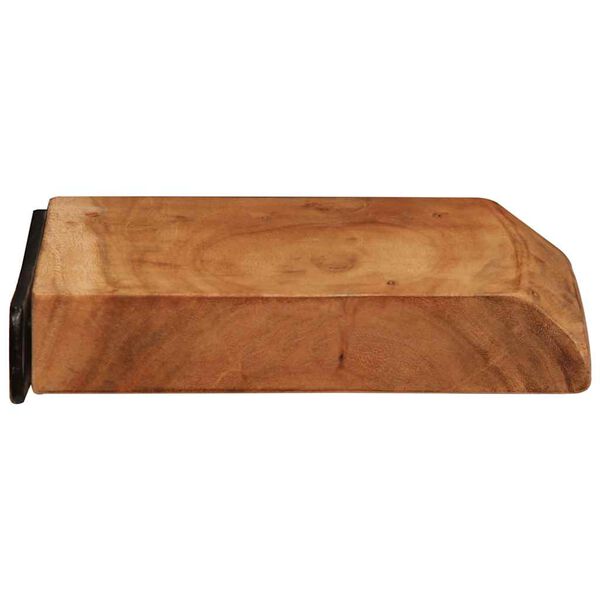 vidaXL &Eacute;tag&egrave;res murales 2 pcs 30x20x3,5 cm bois massif d'acacia