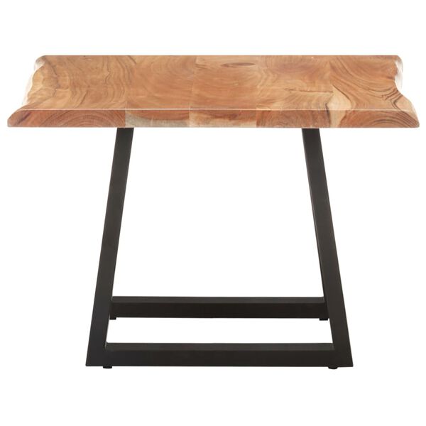 vidaXL Table basse avec bord naturel 60x60x40 cm Bois d'acacia massif